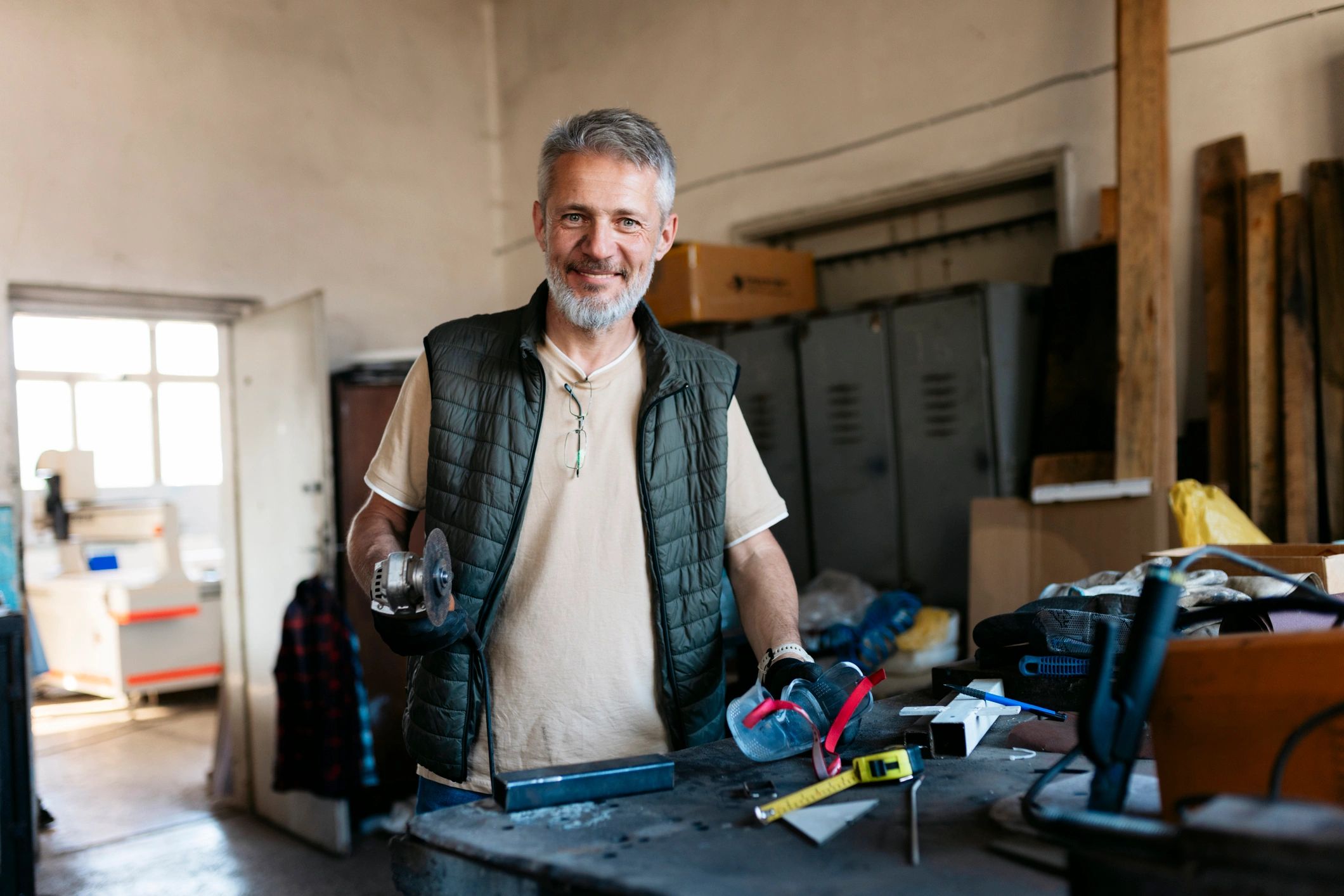 metal craftsman portrait